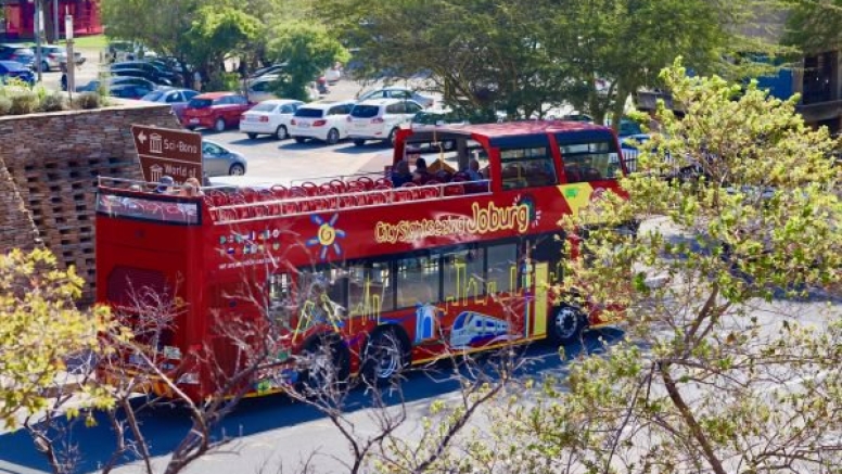 City Sightseeing Johannesburg Hop on Hop off red bus image 2