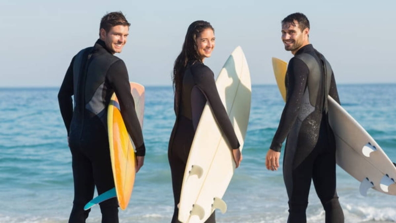 Full day Wetsuit & Surfboard Rental image 1